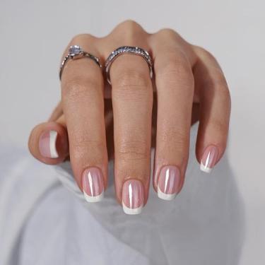 Imagem de Presse On Nails Bartbox Short White French Tip Gel 30 unidades - BTArt
