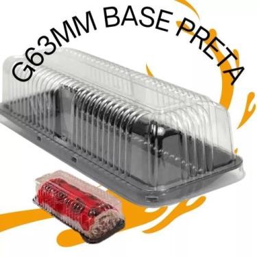 Imagem de Galvanotek g63m com tira preta e tampa cristal embalagens para bolos t