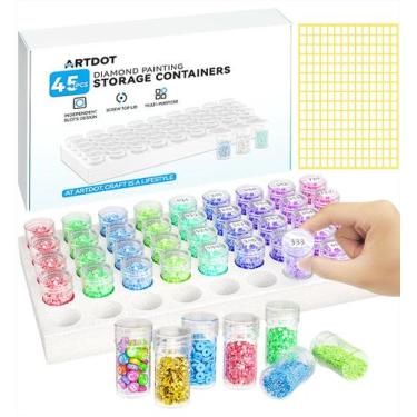 Imagem de Caixas de armazenamento ARTDOT Diamond Art com acessórios 45 slots