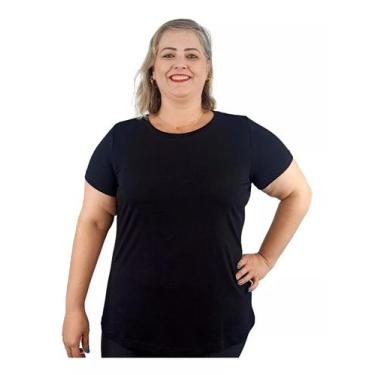 Imagem de Camiseta T-shirt Blusa Plus Size Feminina Básica - Coalizão Fashion, P
