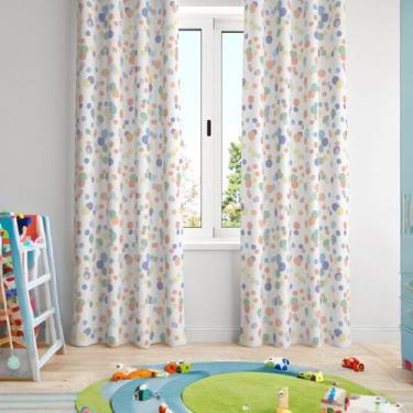 Imagem de Cortina Tecido Microfibra 240cm X 230cm Confetes Kids - CASA ANTONELLI