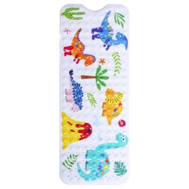 Imagem de ZJRDYYK Tapetes de chuveiro antiderrapantes, tapetes de banho para banheira de bebê, tapete de banho antiderrapante para banheira com orifícios de drenagem e ventosas, 101 x 40 cm (parque de