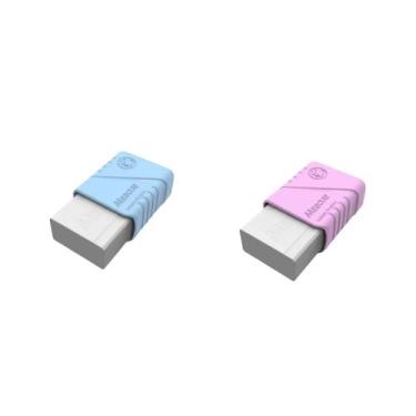 Imagem de Borracha branca tr tons pastel - mercur, AZUL + ROSA