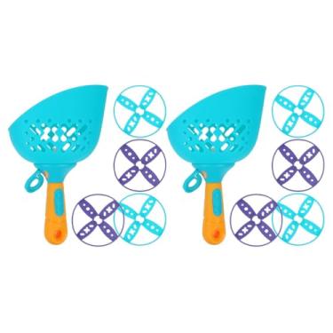 Imagem de Toyvian Lançador de Disco Voador Portátil: Conjunto Com 2 Jogos de Captura Manual de Disco, Brinquedos para Atividades Ao Ar Livre Com 2 Lançadores, 8 Discos Voadores para Crianças, Jogos de Quintal