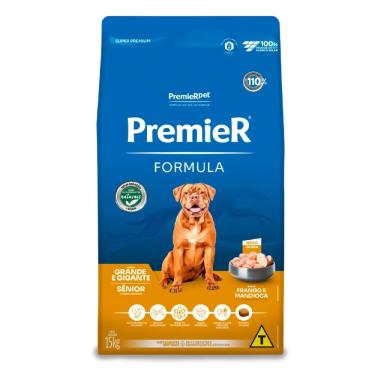 Imagem de Ração Premier Fórmula Cães Sênior Porte Grande e Gigante Frango 15kg
