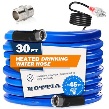 Imagem de Nottia 25FT Heated Water Hose for RV Drinking Blue Water Hose Freeze Protectio -45 F for RV, Trailer,Garden,Home