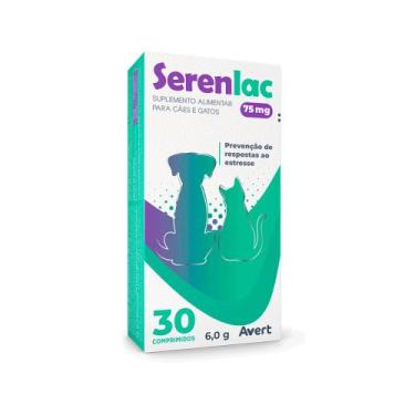 Imagem de Serenlac 75mg 30 Comprimidos Suplemento Sabor Bacon - AVERT