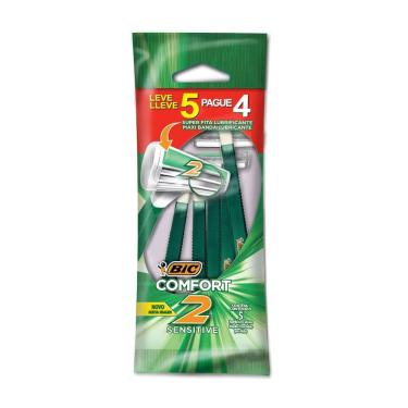 Imagem de Barbeador descartável Confort2 Sensitive Verde 5uni Bic