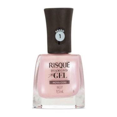 Imagem de Esmalte Rosa Risqué Diamond Gel Ballet Metálico 9,5 ml