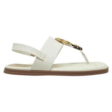 Imagem de Sandalia Modare Ultra Conforto Rasteira Feminina Pedraria, Branco, 36