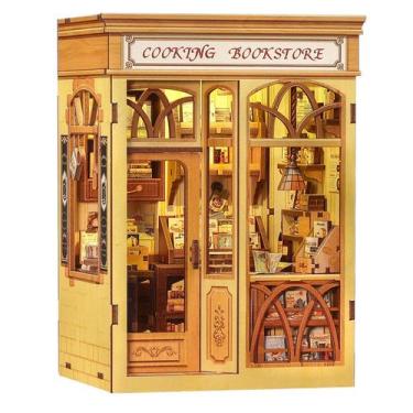 Imagem de Kit de casa de bonecas DIY Miniature House CUTEBEE Book Nook Cooking