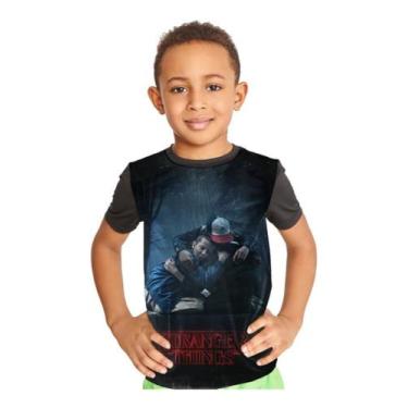 Imagem de Camiseta Infantil Friends Stranger Things Amigos Ref:237 - smoke, Pret