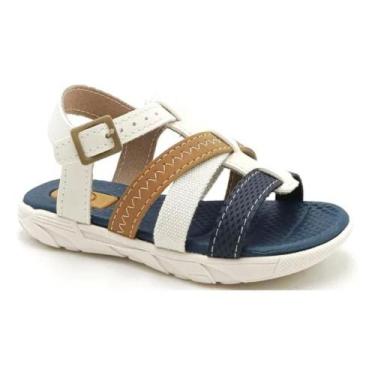 Imagem de Sandália Meninos Molekinho Branco Marinho Ultra Leve, Branco, Off, Car