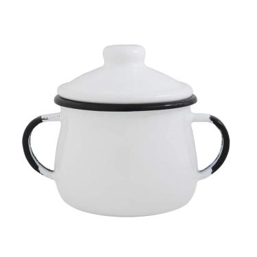 Imagem de Açucareiro Agata Esmaltado 380ml Branco Ewel