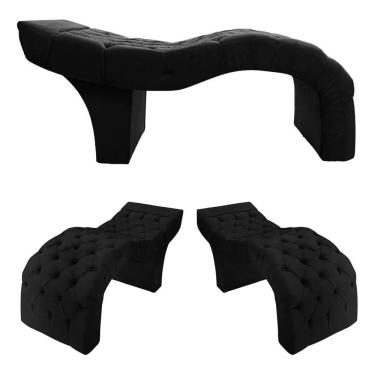 Imagem de Maca Estetica Preta Profissional Premium Suede - Santo Box FR