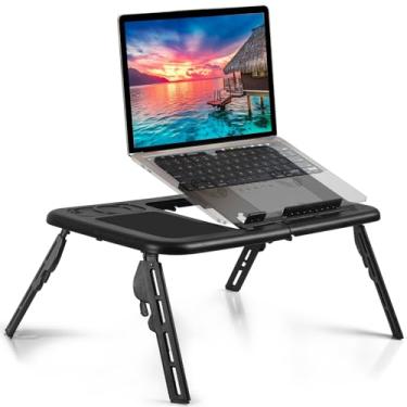 Imagem de Suporte para Notebook com Cooler, Folding Laptop Table, Mesa para Notebook Suporte, Mesas Multifuncionais para Laptop, Sofa Bed Support Table, Mesa Dobrável para Laptop