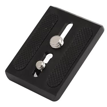 Imagem de Cryfokt Placa de Liberação Rápida de Liga de Alumínio Placa de Cabeça de tripé de Câmera Profissional para FSB 6T DV 8 DV 10sb, Rosca de 1/4 pol. 3/8 pol. para Vídeo 14II, Pés de Borracha de