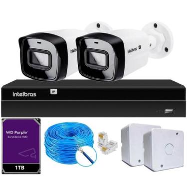 Imagem de Kit 2 Câmeras IP Vipc Intelbras NVD 1404P HD 1TB Purple