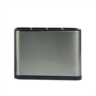 Imagem de Escorredor de Talheres Organizador de Pia Divisórias Aço Inox Porta Colheres Faca Cozinha