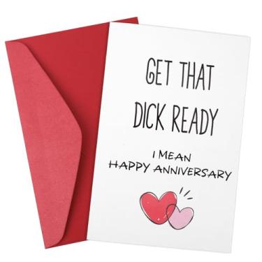 Imagem de Cartão de aniversário hilário de 1 ano, presente de cartão de feliz aniversário Get That Ready cartão de aniversário engraçado melhor presente de aniversário de marido presentes legais de aniversário