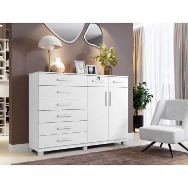 Imagem de Cômoda New Triunfo 8 Gavetas 2 Portas Cor:branco