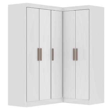 Imagem de Guarda Roupas Modulado De Canto Madrid Com 5 Portas Maxel Branco