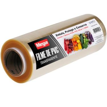 Imagem de Filme Pvc Plastico 28cm X 300 Metros Rolo Bobina Para Embalagem Kits na Web