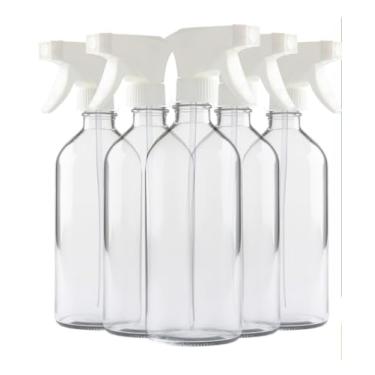 Imagem de 5 Borrifador 500ml com Gatilho - Pulverizador para Limpeza, Jardim e Uso Doméstico e Geral (Spray Branco + Frasco)