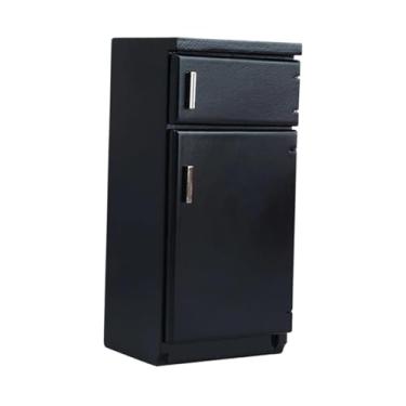 Imagem de Luwecf Geladeira/Freezer para Cozinha de Casa de Bonecas em Escala 1/12, Modelo em Miniatura, Mobiliário para Casa de Bonecas, Enfeites, Preto