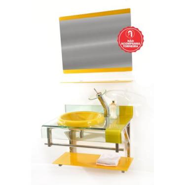 Imagem de Gabinete de Vidro 70cm para banheiro Turquia - EKASA, Amarelo