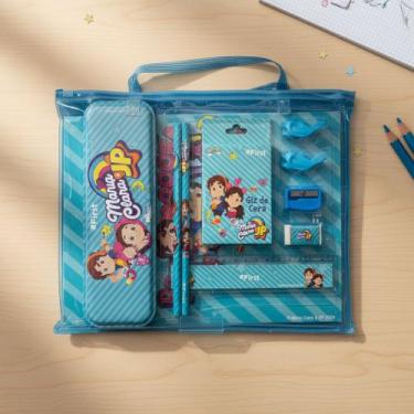 Imagem de Kit Escolar Completo Maria Clara E Jp Para Crianças - First, Azul