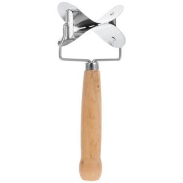 Imagem de IMIKEYA Cortador de massa rolante de aço inoxidável, rolo circular, rolo, ravióli, cortador de massa de pele, cortador de biscoitos, ferramenta de corte de pastelaria, acessórios de cozinha, 19,10 x