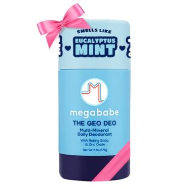 Imagem de Megababe Desodorante diário – The Geo Deo com proteção contra odores de 72 horas, multiminerais, sem alumínio, totalmente natural, 74 ml