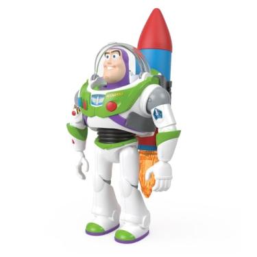 Imagem de Disney Pixar Toy Story Figura de Ação Buzz com Foguete 12" para crianças a partir de 4 anos