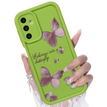 Imagem de CASBST Capa para Samsung Galaxy A36 5G, design criativo de flores para meninas e mulheres, capa de silicone líquido, moldura mais grossa à prova de choque e resistente a arranhões para Samsung A36