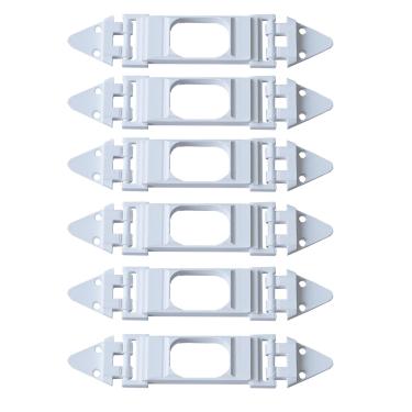 Imagem de PIAOLGYI Suporte para luzes externas permanentes Eufy E22, suportes de montagem de pico de empena (6 peças)