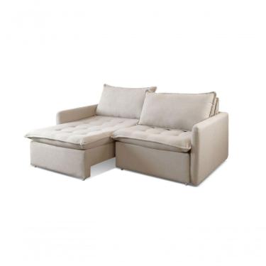 Imagem de Sofá Retrátil Cama Califórnia Para Sala Cor:linho Nude 100