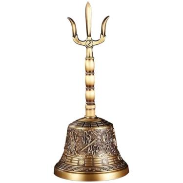 Imagem de Vela Snuffer latão dourado com design de oito imortais, conjunto de ferramentas de aparador de pavio tridente, decorativo para uso religioso doméstico