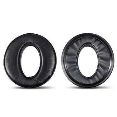 Imagem de Almofadas de substituição para fones de ouvido MDR-Z7 de couro proteico, peças de reparo compatíveis com fones de ouvido Sony MDR-Z7 MDR-Z7M2 (couro de carneiro/preto)