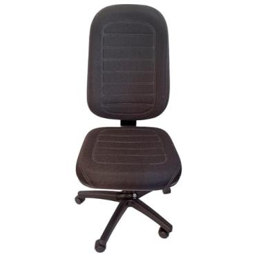 Imagem de Cadeira Tescaro Presidente Giratória Anatômica no Sintético Preto Base em Aço (Sem Braços)