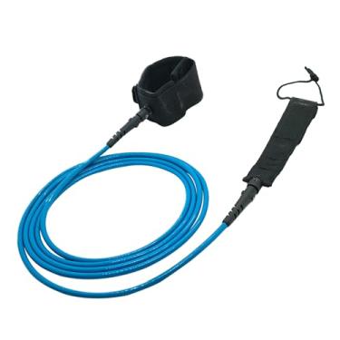 Imagem de Lonnngg Coleira para prancha de surf, 6/7/8/9/10/11/3,7 m, corda de perna SUP, correia ajustável de 7 mm, coleira de surfe reta com bolso para chave, 6 cores