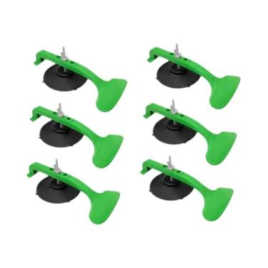 Imagem de KiBcsLic Ventosa de fixação com forte sucção para vidro, fácil de usar, em nylon ajustável, para aplicação de adesivos e acabamentos em vidros de conversíveis, 6 Peças