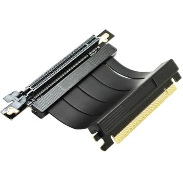Imagem de Sintech Placa Riser PCIe 4.0 16X, cabo de extensão PCI-E Express X16, compatível com PCIE GEN 4.0 GPU RTX4090-RTX3060 RX7900 RX6950XT-RX6500XT (duplo 90 graus 5 cm)