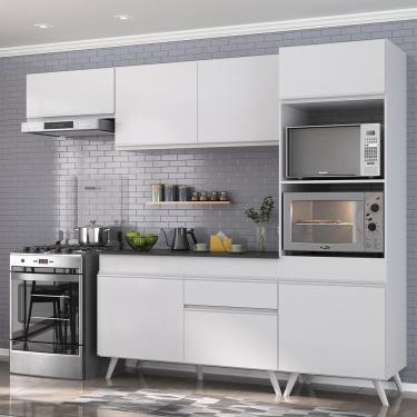 Imagem de Armário De Cozinha Compacta 252cm Veneza Multimóveis Branco