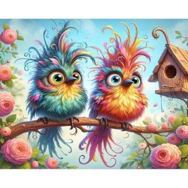 Imagem de JATOK Kits de pintura por números para adultos, kits de pintura para iniciantes em tela colorida de rolagem, pintura de desenho de pigmento acrílico fácil DIY para decoração de parede de casa, amantes