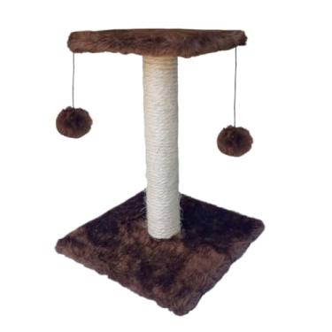 Imagem de Arranhador Para Gatos Poste Sisal Com Brinquedo Para Gato (MARROM.)