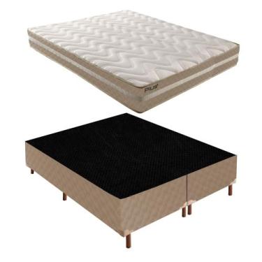Imagem de Cama Box Queen com Colchão D33 Unique Plus Duoface 20x158x198cm e Base