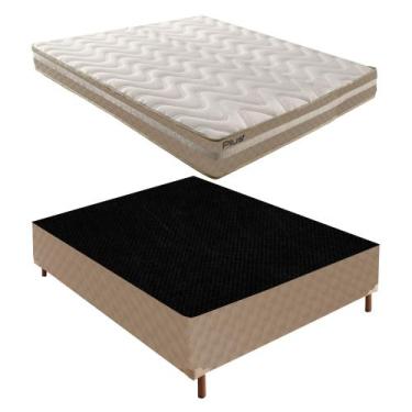 Imagem de Cama Box Casal com Colchão D33 Unique Plus Duoface 16x138x188cm e Base