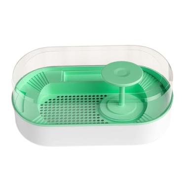 Imagem de IEUDNS Tanque de tartaruga Aquário Habitat de répteis Acessórios de decoração Sapo Tartarugas Tanques de tartaruga Tanque de répteis eremita Equipamentos de, VERDE