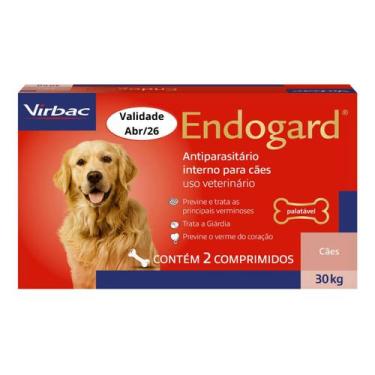 Imagem de Vermífugo Endogard para Cães de 30kg - 2 comprimidos Virbac